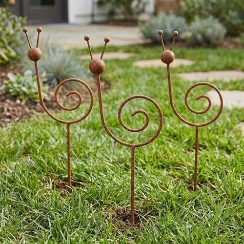 Metal snail garden - snail,
