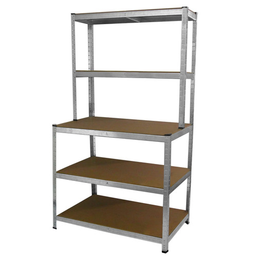 Galvanised workbench shelving - galvanised,