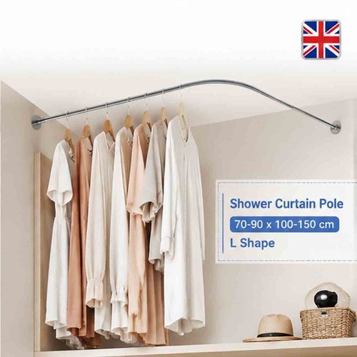 Shaped shower curtain rod - l,