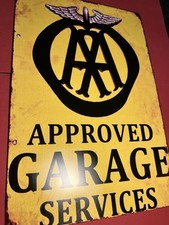 Vintage AA Sign Lacquered For
