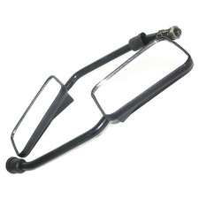 Vespa PX LML 4 Stroke Left & Right Side Rear View Mirror Set Black AEs