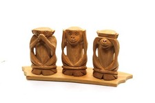 Wooden Hand Carved Three Wise