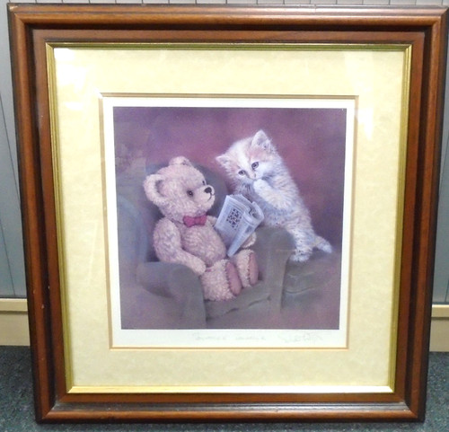 Framed print something e - -,