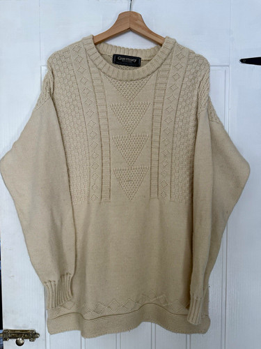Guernsey woollens men - woollens, beige