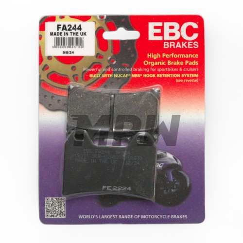 Ebc fa244 organic brake pads - organic,
