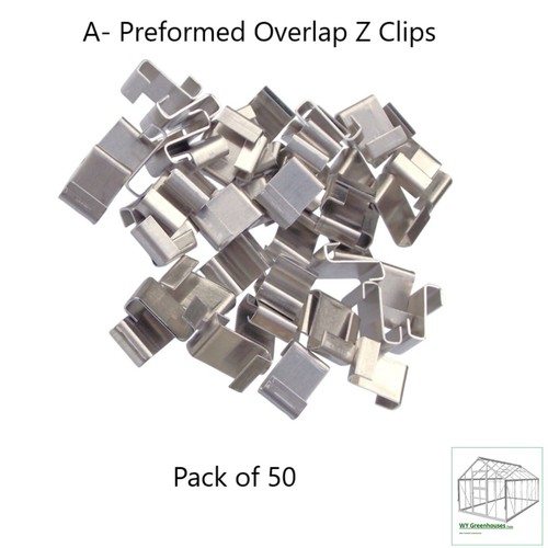 Greenhouse glass clips - z, &