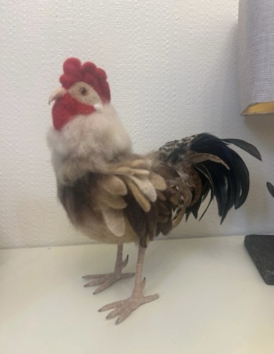 Needle felt cockerel - needle,