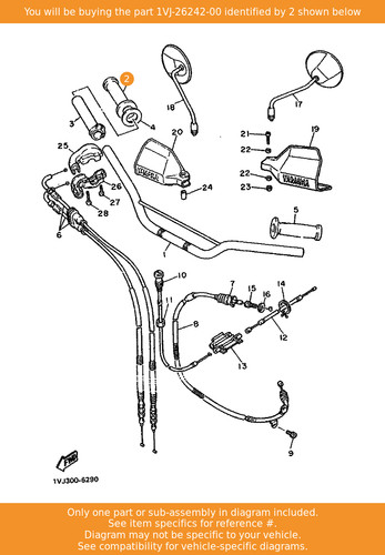Yamaha grip - yamaha, (right)