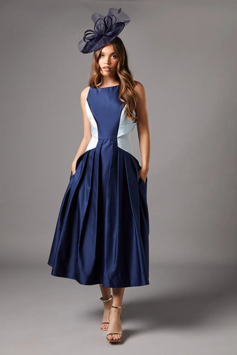 Coast navy fit flare dress - navy,