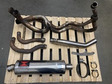 Honda VFR800 Full Exhaust System with Black Widow High Level Can Silencer 98 01