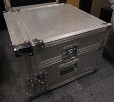 Silver Aluminium Pro DJ FLIGHTCASE Case 9U Top 4U Front POWERCON XLR Mixer PA