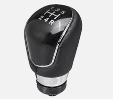 5 Speed Gear Shift Knob PU Leather For Ford Focus MK2 MK3 MK4 Fiesta MK7 Kuga MK