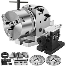 VEVOR BS-0 Precision 5" Semi Dividing Head Milling Machine 3-Jaw Chuck Set