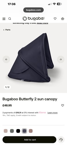 Bugaboo butterfly sun canopy - bugaboo,