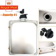 8L Air Diesel Heater Fuel Tank Oil W/ Lock Stainless Steel Car Truck VAN UK
