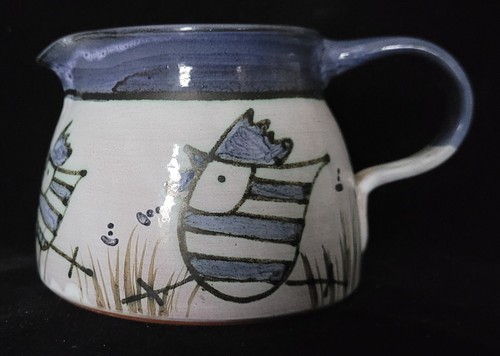 Blue studio pottery jug - jug,