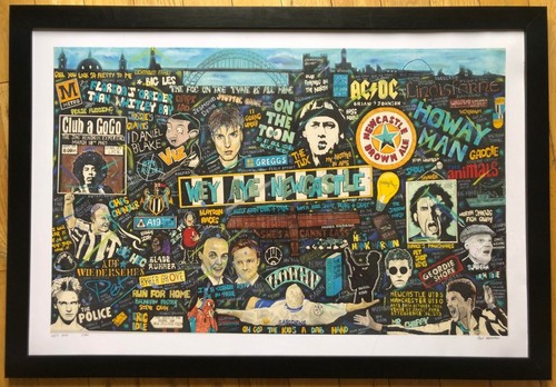 Newcastle art print wey aye - art,