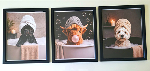 Highland cow bathroom - bathroom, wall