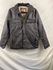 Levis Mens Brown Faux Leather