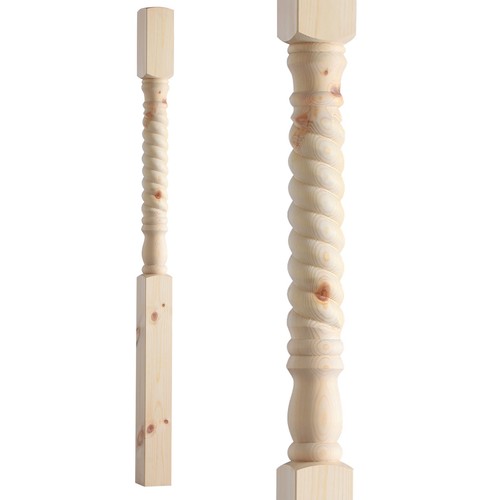 Staircase newel post rope - post,