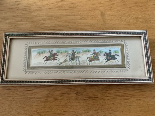 Antique persian painted - an,