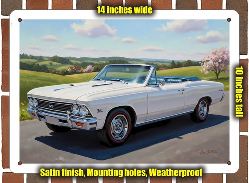 Metal sign 1966 chevrolet - metal,
