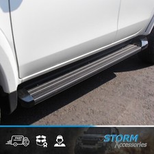 OE STYLE SIDE STEPS RUNNING BOARDS IN BLACK FOR MITSUBISHI L200 SERIES 5 15+ DC
