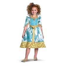 Brave Merida Classic Costume, Auqa/Gold, Toddler 3-4  - NEW!
