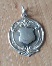 Solid sterling Silver Pocket watch fob/ Medal