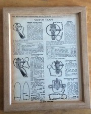 Framed Vintage Animal Traps