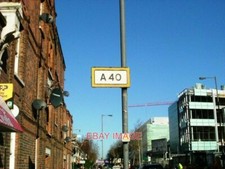 PHOTO  SIGN - WOOD LANE AN OLD FASHIONED A-ROAD ROAD SIGN IN WOOD LANE W12.THE A