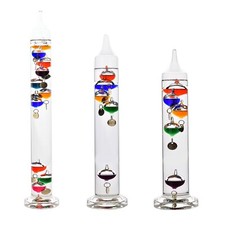 Multi Coloured 5 Bulb Galileo Thermometer 33cm - Homeware Retro Boxed
