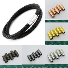 UK 10pcs Magnetic Clasps Leather Cord Bracelet Connectors For DIY Jewelry Making