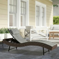 Rattan Sun Lounger Garden