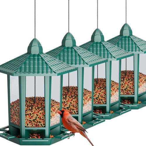 Green plastic hanging bird - green,