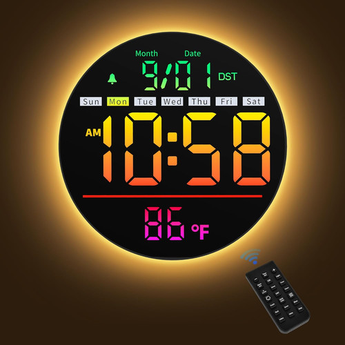 Led digital wall clock - led,