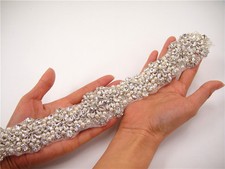Rhinestone Wedding Belt Sash Ribbon Costume Motif Pearl Diamante Dress DIY Chain