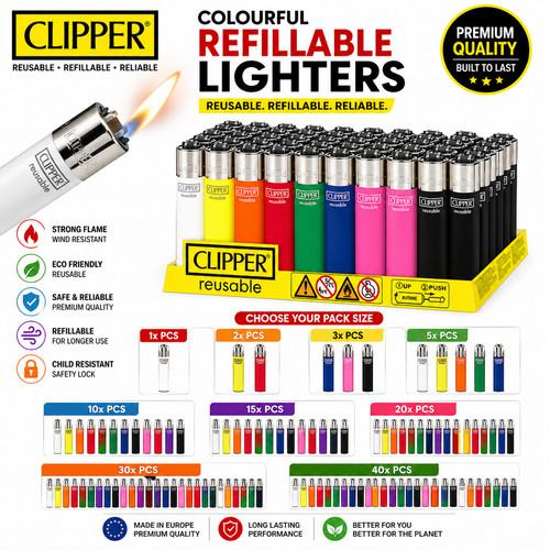 Clipper lighters colourful - lighters,