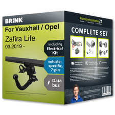 Towbar detachable for VAUXHALL / OPEL Zafira Life 03.2019- + 7pin spec. e kit FP