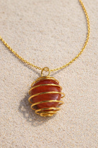 Raw crystal necklace - raw,