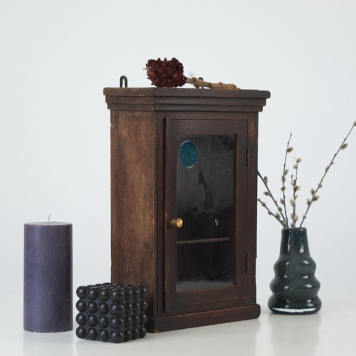 Vintage wood medicine cabinet - medicine,