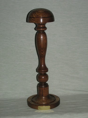 Wooden hat wig stand - hat,