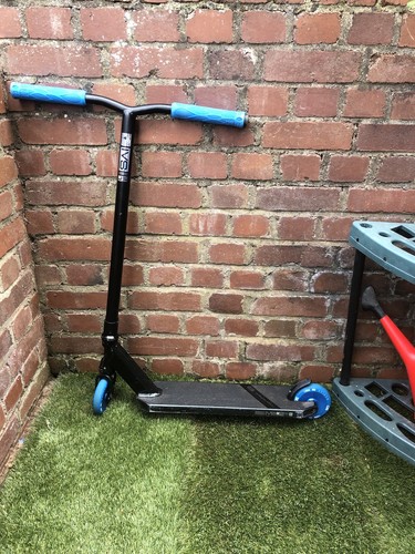 Blue custom stunt scooter - custom,