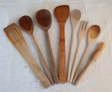 8x VTG Wooden Spoons etc