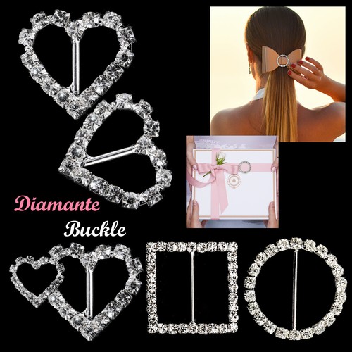 Rhinestone ribbon buckle - rhinestone,