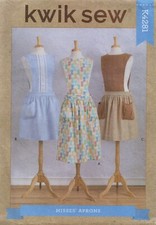 Kwik Sew Pattern 4281 Aprons, Wrap Around Apron Dress, Back Coverage XS-XL