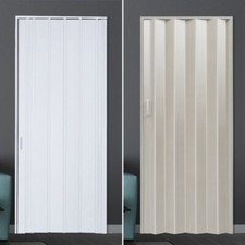 Internal Folding Door 6/10mm PVC Sliding Panel Accordion Concertina Room Divider