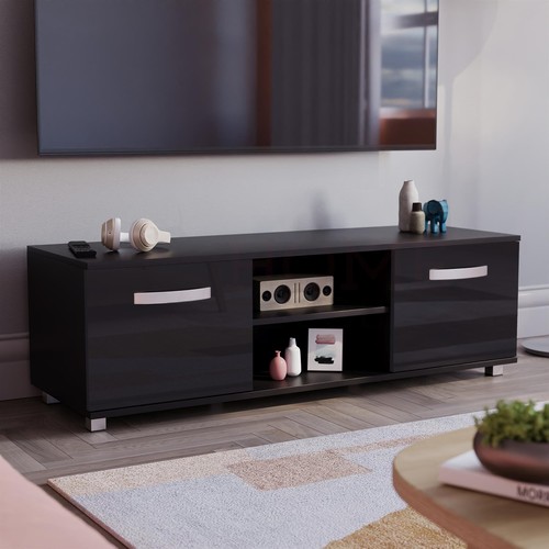 Black unit cabinet stand - black,
