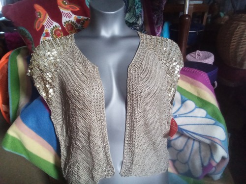 Savoir gold knit sequined edge - sequined,