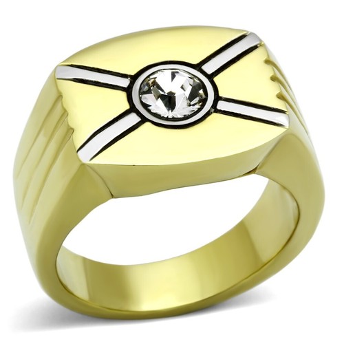 Mens gold ring solitaire bezel